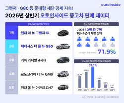 중고차 시장도 세단 강세…'그랜저 IG' 상반기 판매 1위