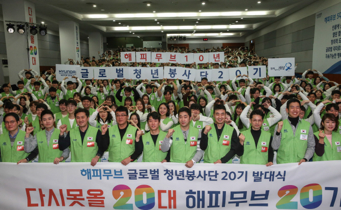 현대차그룹 `해피무브` 창단 10년..21개국서 1만명 봉사활동