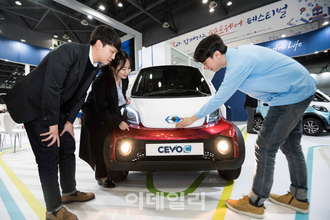 캠시스, 2019 서울모터쇼에 선보인 초소형 전기차 'CEVO(쎄보)-C'