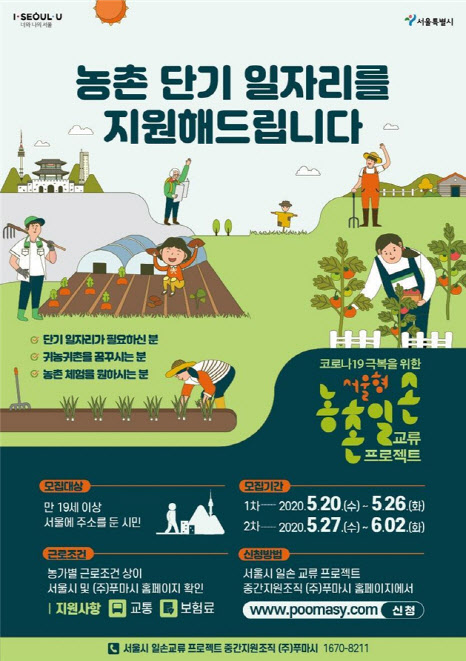 코로나19로 일손부족한 농촌…서울시 ‘일손교류 프로젝트’ 추진