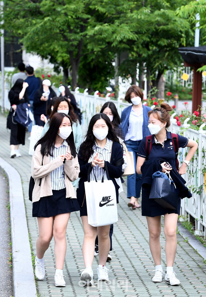 [포토]80일만에 다시 학교 찾은 고3 학생들