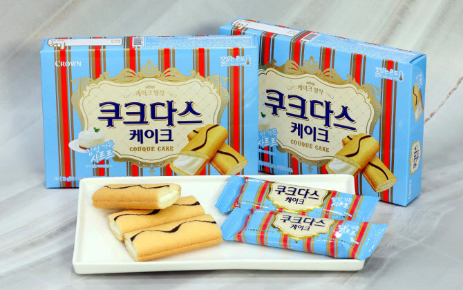 크라운제과, '쿠쿠다스 케이크' 출시…케이크 반이 '생크림'