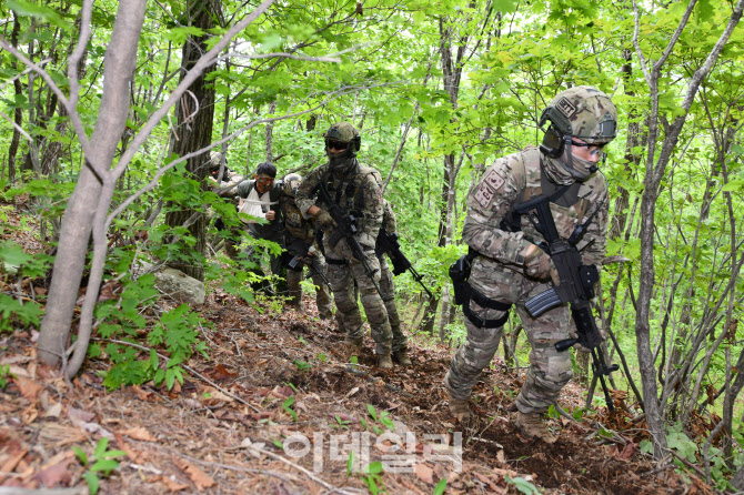 [포토] 공군, 전투생환 및 산악구조훈련
