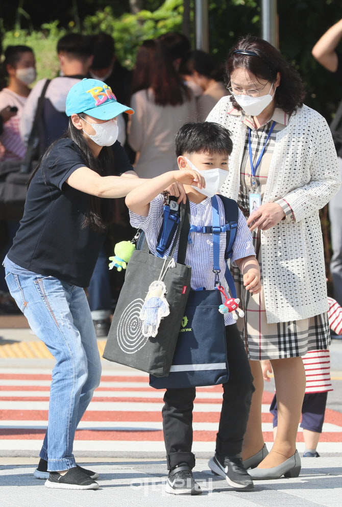 [포토]초등학교 등교 시작