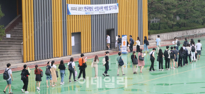 [포토]두 차례 연기 후 치뤄지는 코레일 필기시험