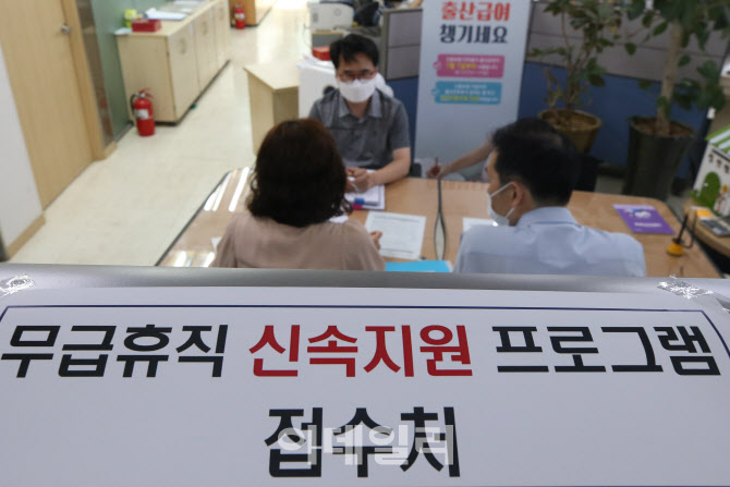 [포토]30일 이상 무급휴직자에게 최대 150만원 지원