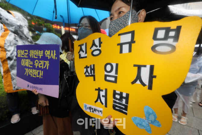 [포토]온·오프라인으로 열린 정기 수요시위
