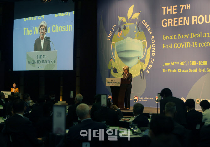 [포토] 그린라운드테이블 환영사 하는 강경화 장관