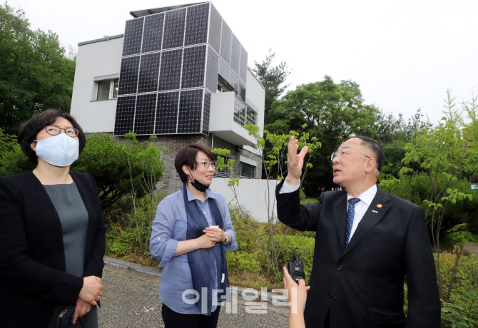 [포토]이지 체험주택 둘러보는 홍남기 경제부총리