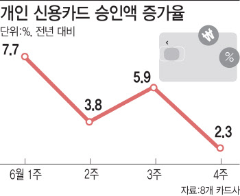 재난지원금 85% 소진…카드사용액 다시 쪼그라들라