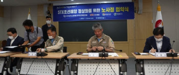 STX조선, 두 달만에 조선소 재가동… 노조원 절반 출근