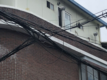 얽키고 설킨 불량공중선…동작구, 1500여개 전신주 등 정비