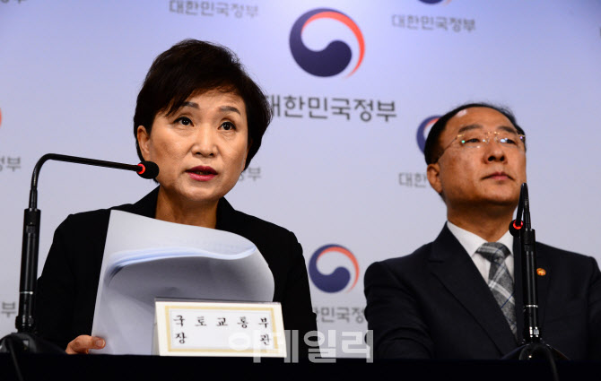 [포토]수도권 주택공급 확대방안 발표하는 김현미 국토부 장관
