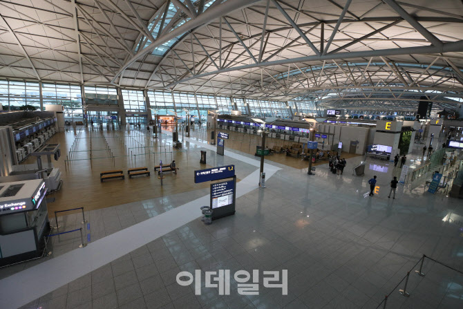 [포토]코로나19로 휴가철에도 활기 잃은 인천국제공항