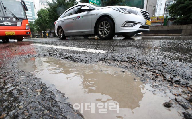 [포토]'포트홀 주의하세요'