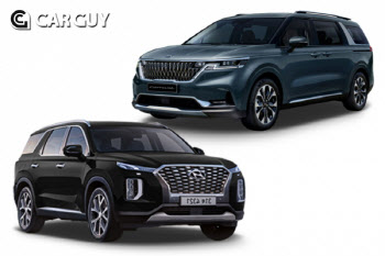 MPV 카니발, 대형 SUV 팰리세이드..3세대 가족차 최고는