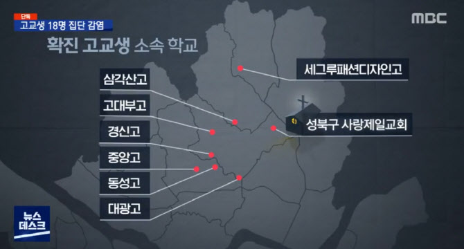 "실기시험 앞뒀는데"…사랑제일교회 인근학원 고교생 집단감염