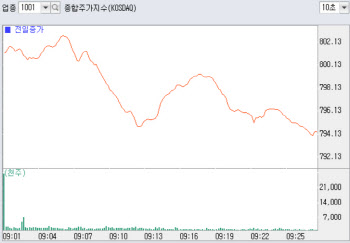 코스닥, 1%대 상승 출발..800선 일시 회복