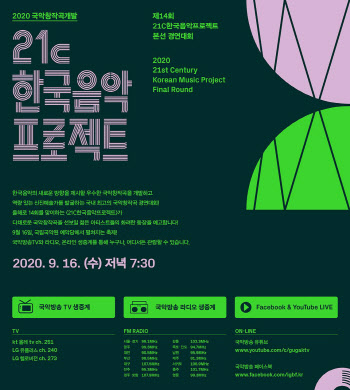 '21C한국음악프로젝트' 본선 경연대회 안방서 만난다