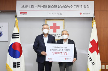'코로나19 극복'..불스원, 5천만원 상당 살균소독수 기부