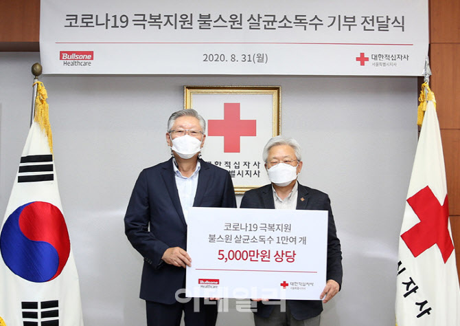 [포토] 불스원, 5천만원 상당 살균소독수 기부