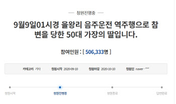 '을왕리 음주운전' 청원, 50만명 동의…동승자도 입건