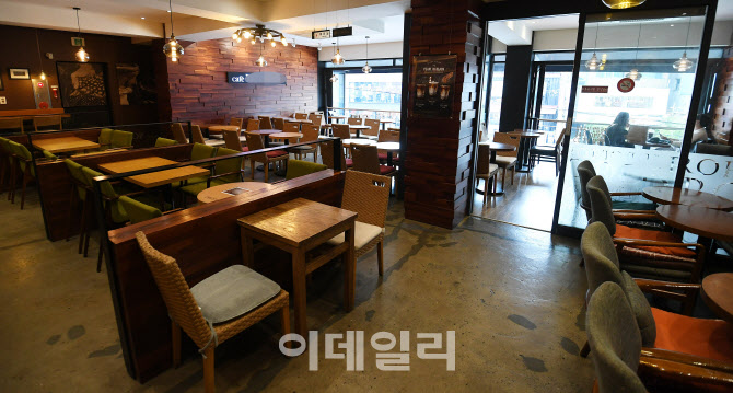 [포토]거리두기 2단계…카페ㆍ음식점 등 영업제한 해제했지만
