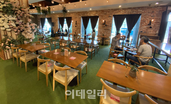 [포토]사회적 거리두기 2단계…카페ㆍ음식점 등 영업제한 해제했지만