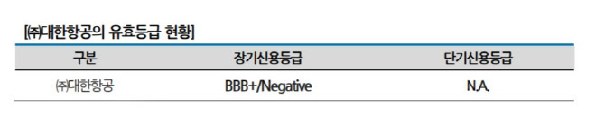 [마켓인]“대한항공 금전대여결정, 부담요인이나 대응 가능”