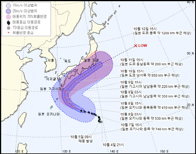 14호 태풍 '찬홈', 이번 주말 간접 영향…경상·제주 등 비
