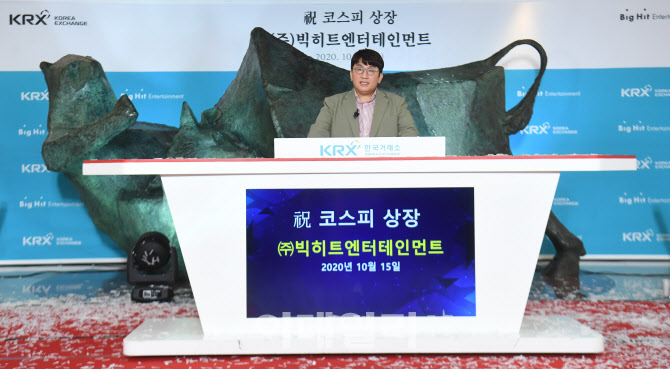 [포토]기념사 하는 방시혁 빅히트 엔터테인먼트 의장