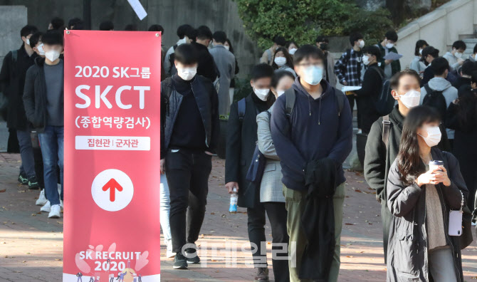 [포토]SK종합역량검사에 모인 수험생들