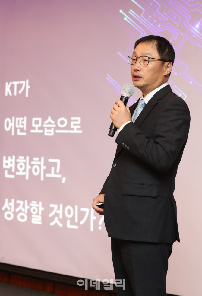 [포토]발표하는 구현모 KT 대표이사