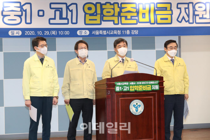 [포토]서정협 시장권한대행, 입학준비금 지원 관련 발언