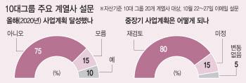 '시계 제로'…10대 그룹 80% "중장기 사업계획 재검토"