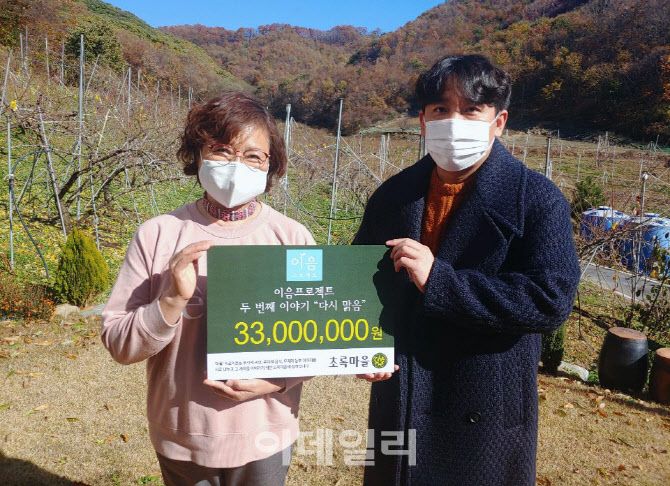 [포토] 초록마을, 태풍 피해 농가에 기부금 전달