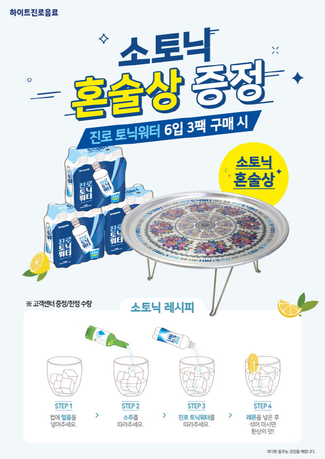 하이트진로음료, 토닉워터 구매하면 '소토닉 혼술상' 증정