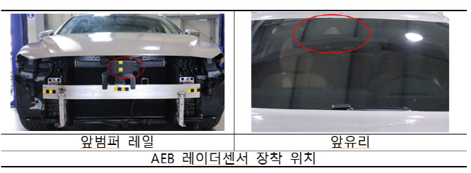 보험개발원 “비상제동장치 센서 앞유리로 옮기면 수리비 절감”