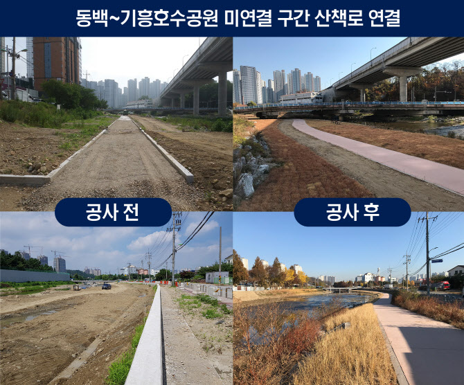 용인 동백~기흥호수공원 산책로 연결