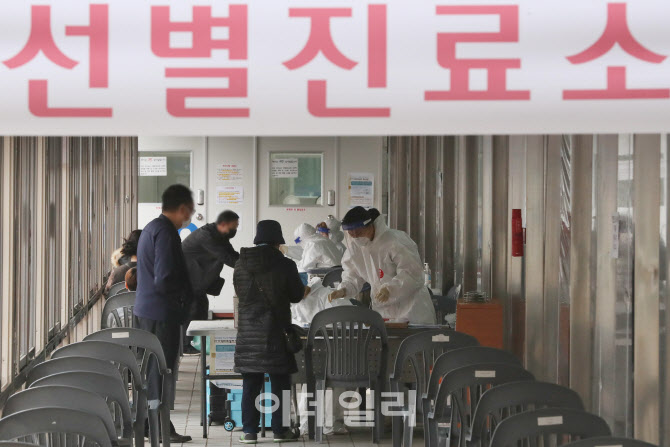 [포토]코로나19 확진자 73일만에 최다…수도권 거리두기 1.5단계