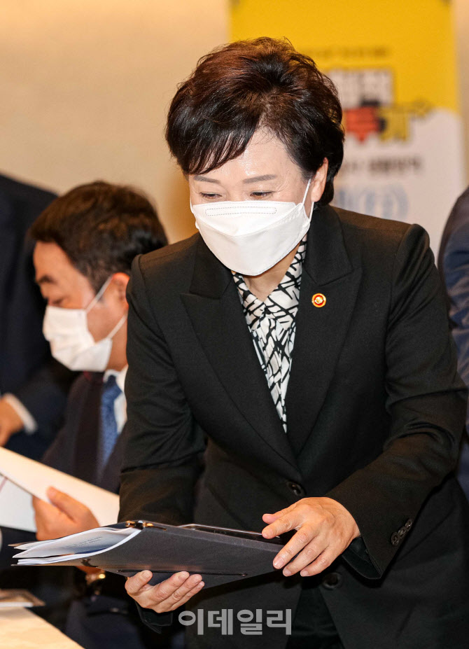 [포토]김현미 국토교통부 장관, 부동산시장 점검 관계장관회의 참석