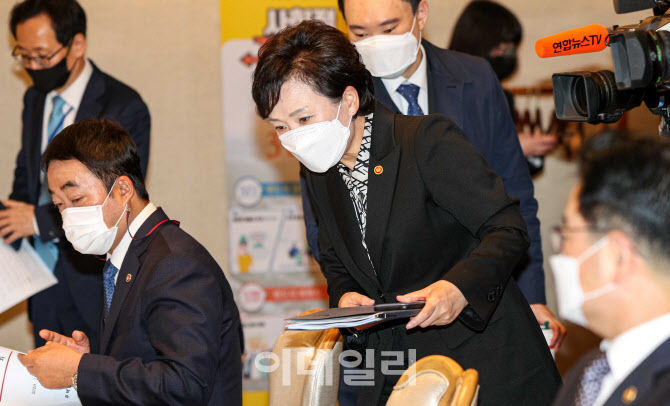 [포토]부동산 점검 회의 참석하는 김현미