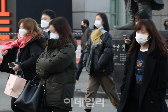 [포토]두툼한 옷을 입고 출근