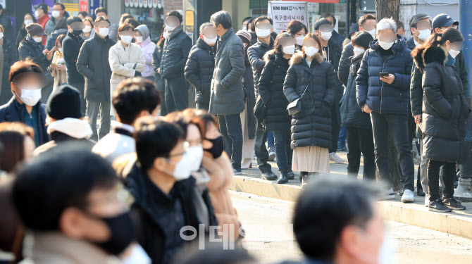 [포토]교문밖에서 수험생 자녀 기다리는 학부모들