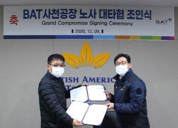 BAT코리아, 사천공장 노사 상생 대타협…임금피크제 도입 합의