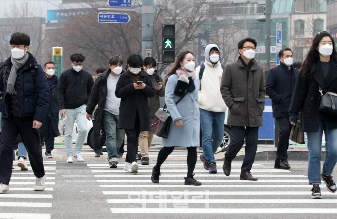 [포토] 미세먼지 속 출근길