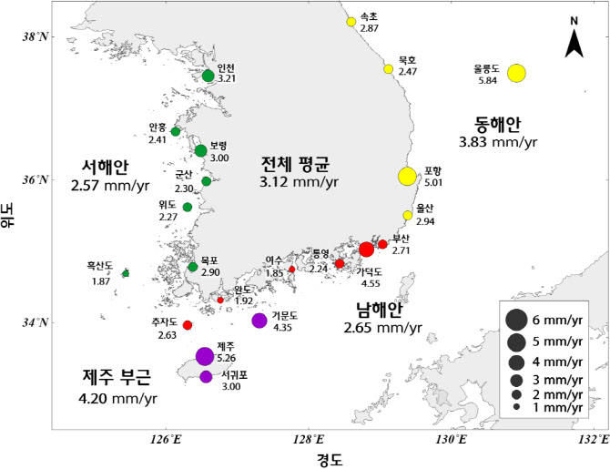 국내 해수면 30년간 매년 3.12㎜씩 높아졌다…제주바다 가장 심각