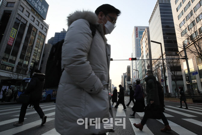 [포토]새해 첫 출근, 일터로 향하는 발걸음