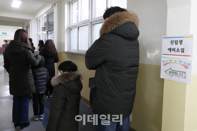 [포토]입학전 학교 찾은 어린이들