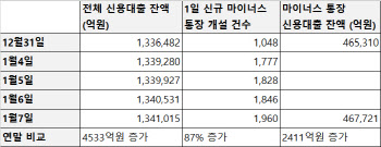 '빚투' 과열조짐…새해 신용대출 4500억·마통 7400개 ↑